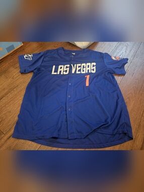 Vintage 2000s Las Vegas 51s #1 SGA Rare AAA MiLB Baseball Jersey Adult XL Used. 